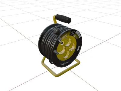 Industrial Extension Cable Drum Reel 3D model