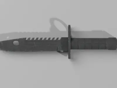 Old combat knife  Free low-poly 3D model