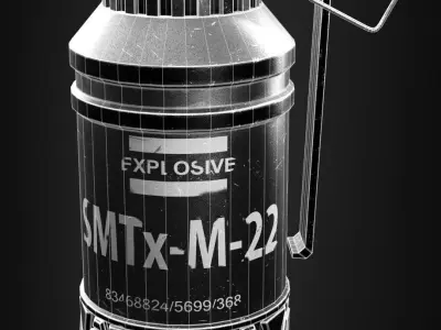 Grenade Low-poly 3D model