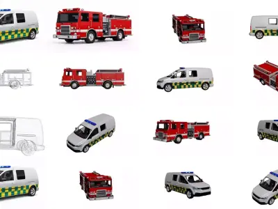 City Traffic Vehicle Pack 18 Models Urban Transport Collection