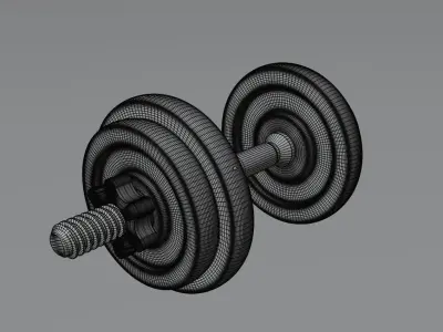 Dumbbell 3D Model pair of dumbbells 3D model
