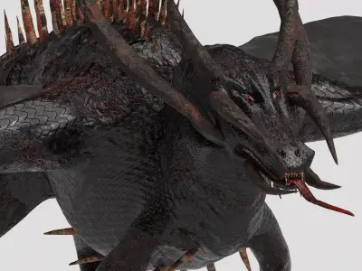 Dragon Low-poly 3D model 4