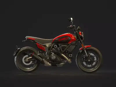Base model Ducati Scrambler 2023 3D model