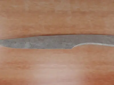 Throwing knife metallic PBR Low-poly 3D model
