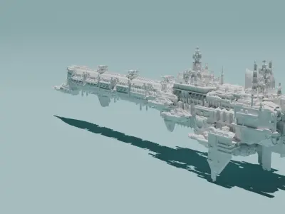 Emperor Class Battleship 3D print model