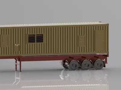 40Ft container Diese Generator trailer 3D print model