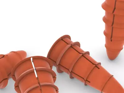 Expanding plug I Taquete expansivo Low-poly 3D model