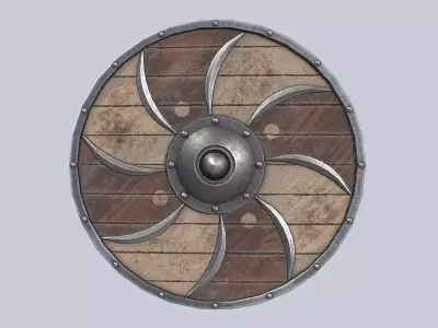Viking shield Low-poly 3D model buy