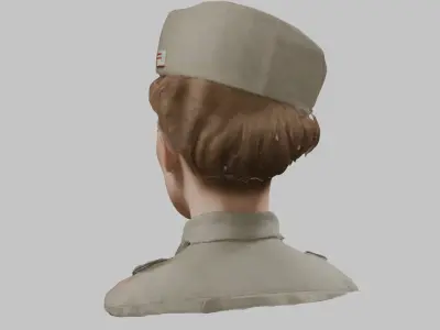 Military Female Character 3D Model Low-poly 3D model