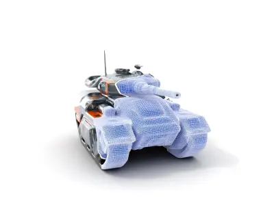 Futuristic Tank Model Pack with Advanced Textures and Detail Low-poly 3D model
