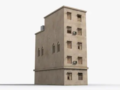 Arab Middle East Building x22 Low-poly 3D model
