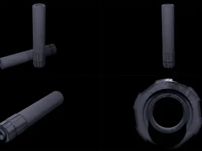 Pistol Suppressor 3D model