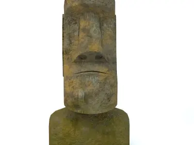 Moai Statue from Easter Island Low-poly 3D model