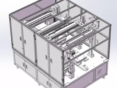 Lithium Battery Tape Wrapping Machine 3D model