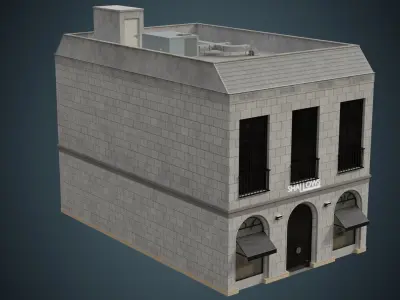 Building 21 Low-poly 3D model