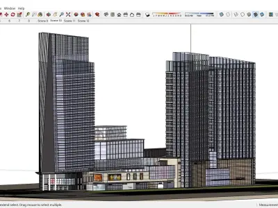 Sketchup Commercial Complex 115 3D model