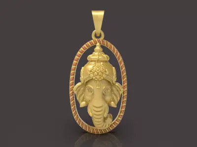 Ganesh Pendant - 0088 3D print model