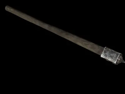 Sledge axe Low-poly 3D model