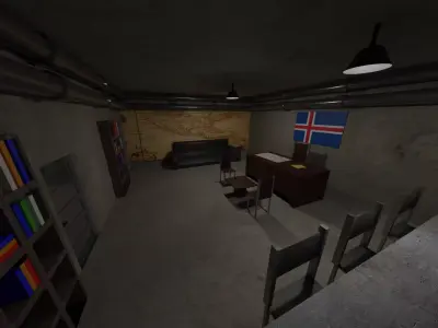 Military Bunker - Iceland Low-poly 3D model