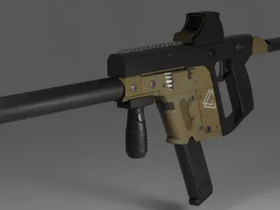 Vector Smg Gun Low-poly 3D model