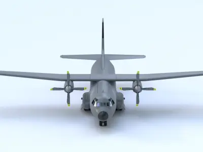 TRANSALL C-160 - The FLYING MULE -  Low-poly 3D model