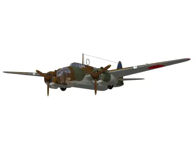 kawasaki Ki48 Lily 3D model purchase
