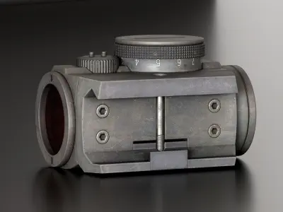Aimpoint Micro T-1 Game-Ready PBR Low-Poly VR AR 3d model Low-poly 3D model