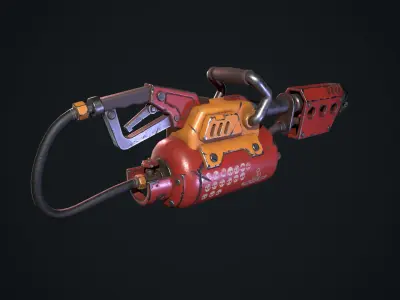 Flamethrower Low-poly 3D model purchase