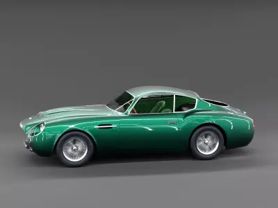 aston martin DB4GT zagato 1960 with interior 3D model