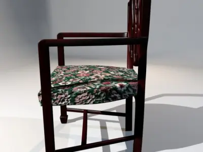 3D Model Antique Dining Chair 3D model