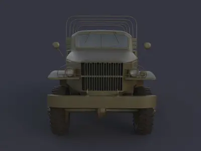 military truck 3D model from CGTrader - Textured