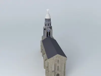 Church Bertric Burée Free 3D model