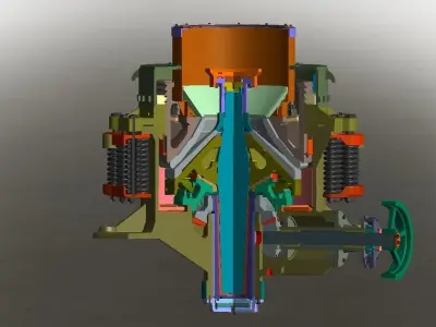 PYB-1200 Cone Crusher 3D 3D model
