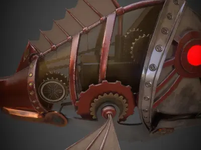 Steampunk Fish Free 3D model