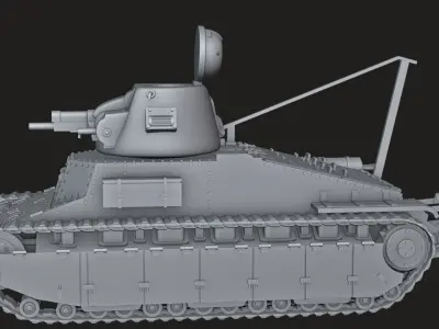 Char Renault D1 3D print model