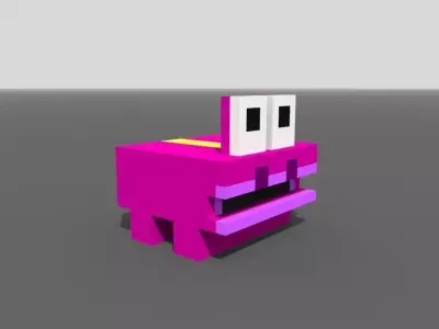 Voxel Desert Frog Low-poly 3D model