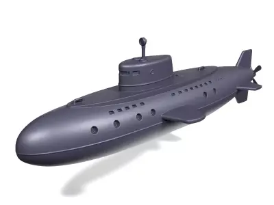 Toy submarine 3D print model