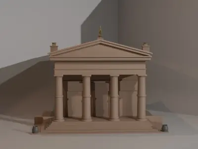 Ancient Temple Low-poly 3D model
