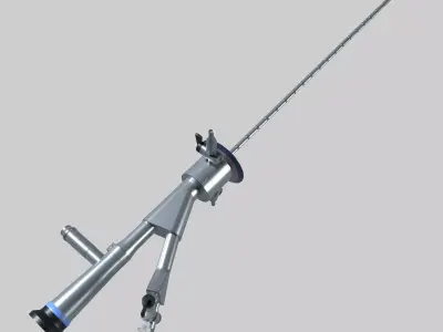 Rigid Cystoscope Low-poly 3D model