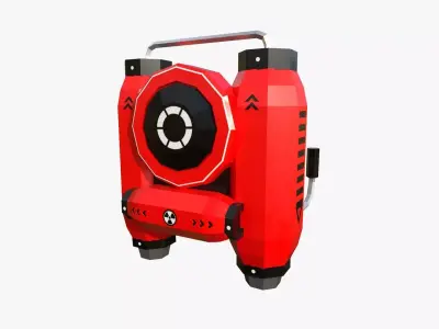 Jetpack Low Poly B02 - SciFi Character Design Low-poly 3D model