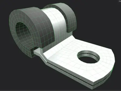 Cable Clamp M5 Low-poly 3D model