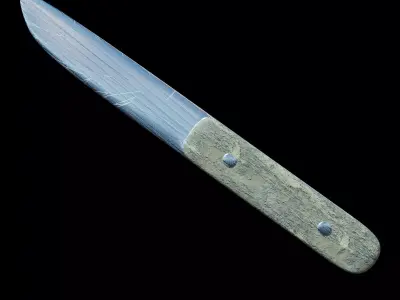 Old Ruined Knife Free 3D model
