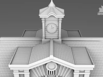Railway station 3D print model