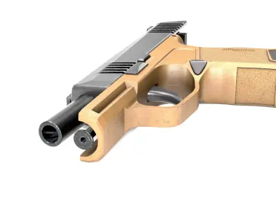 Sig Sauer P365 FDE Pistol Low-poly 3D model