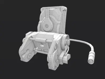 Armorwerx GSGM Night Vision Helmet Mount and shroud Wilcox PBR  Low-poly 3D model