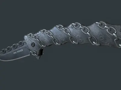 Tac-Force Chain Knife - Low Poly PBR Low-poly 3D model