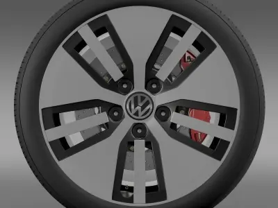 Volkswagen E Golf wheel 3D model