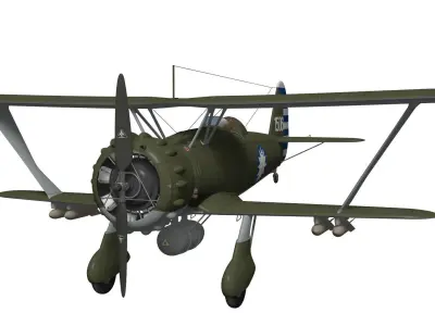 Henschel Hs123 3D model buy