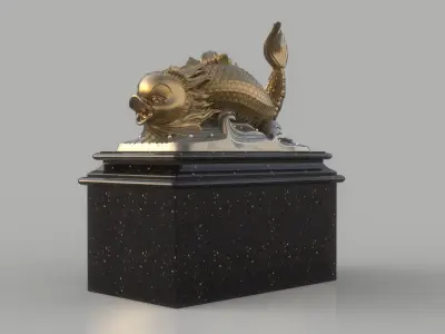 Ao Fish sculpture 3D model purchase