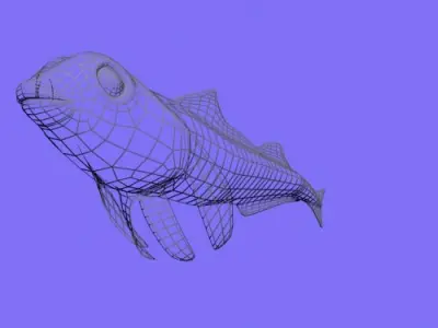 Tripterygion Fish Rigged Low-poly 3D model